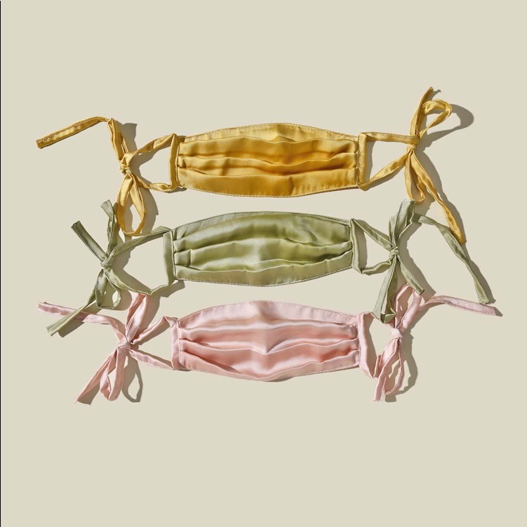 3 Pieces Satin Face Masks